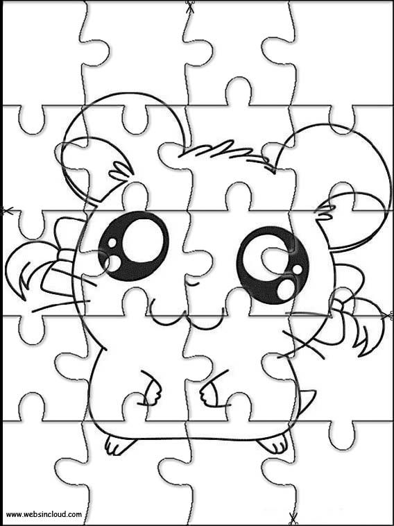 Printable jigsaw puzzles to cut out for kids hamtaro coloring pages hamtaro coloring pages printable puzzles