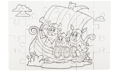 Coloring puzzle viking parts â
