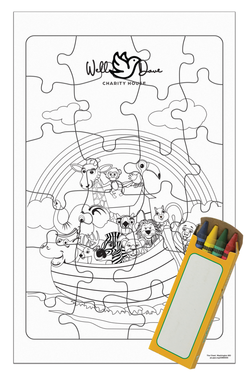 Coloring tray puzzle
