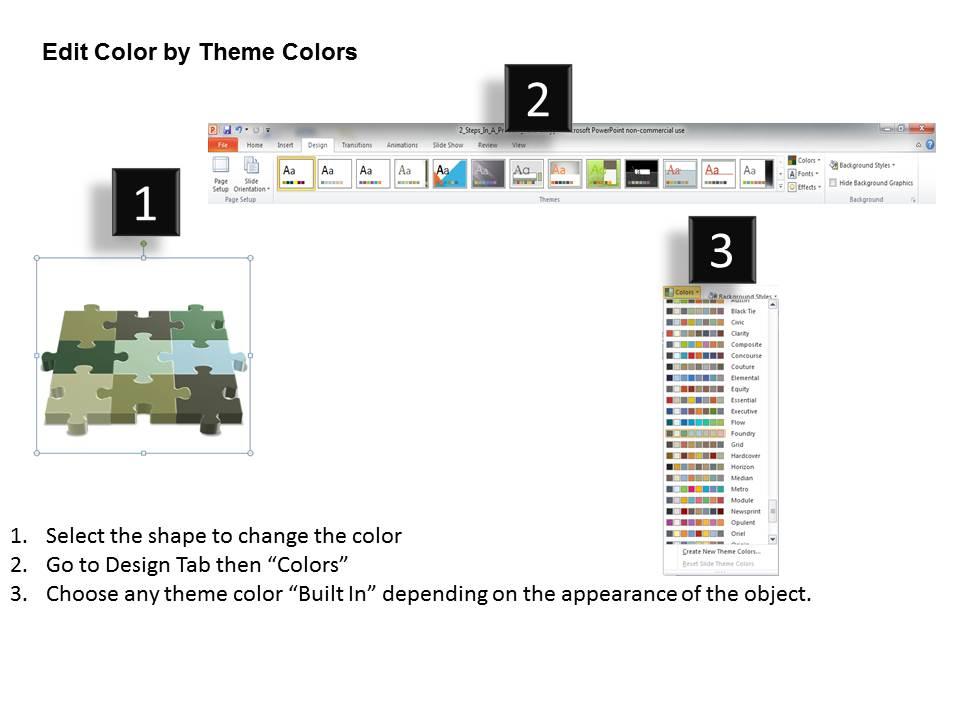 D pieces x rectangular jigsaw puzzle matrix templates powerpoint presentation slides template ppt slides presentation graphics