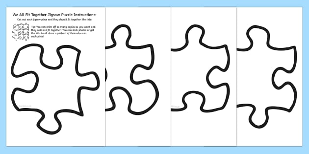 Jigsaw pieces jigsaw puzzle template teacher made