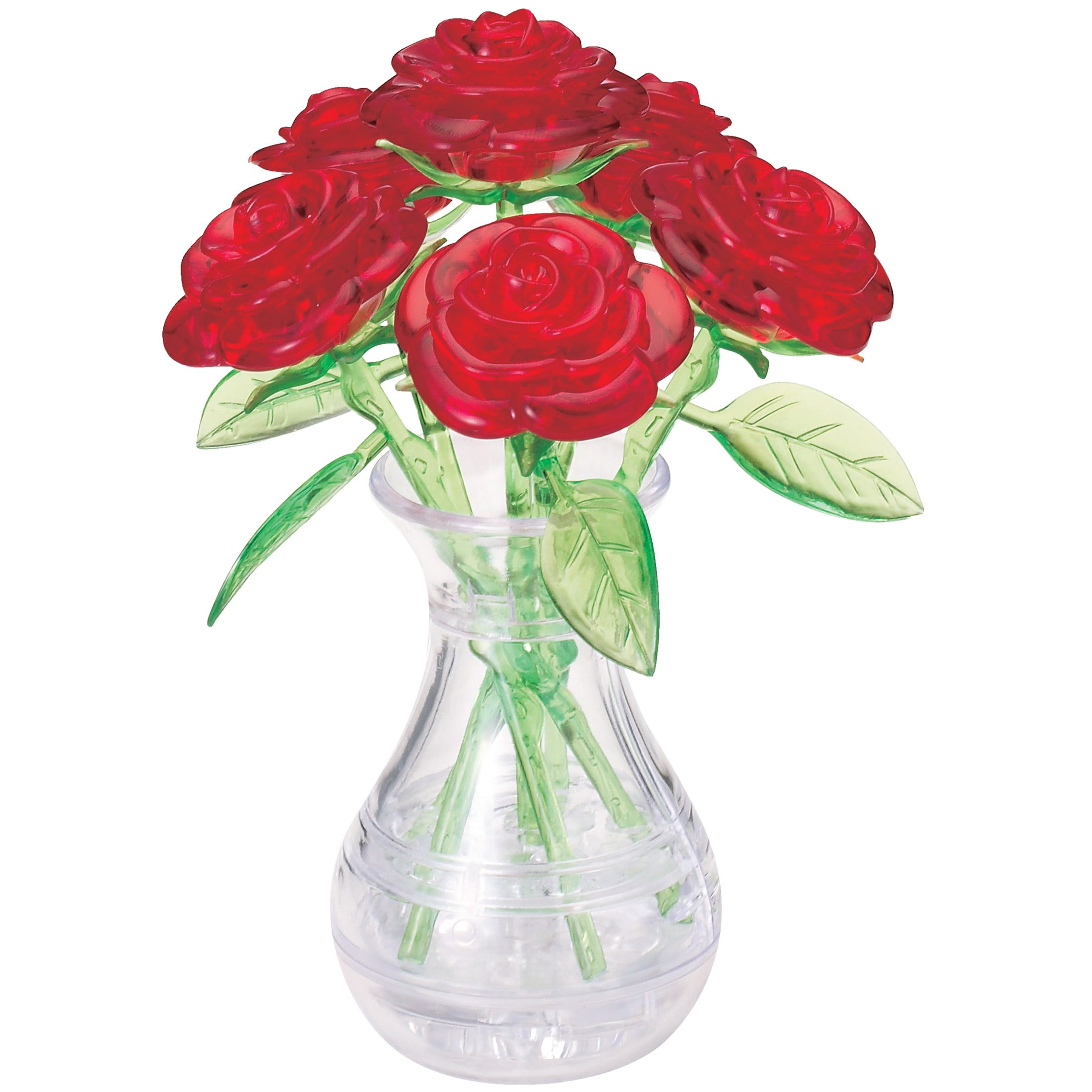 Roses in vase original d crystal puzzle from bepuzzled ages and up