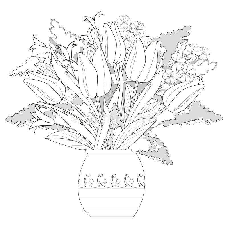 Vase coloring stock illustrations â vase coloring stock illustrations vectors clipart