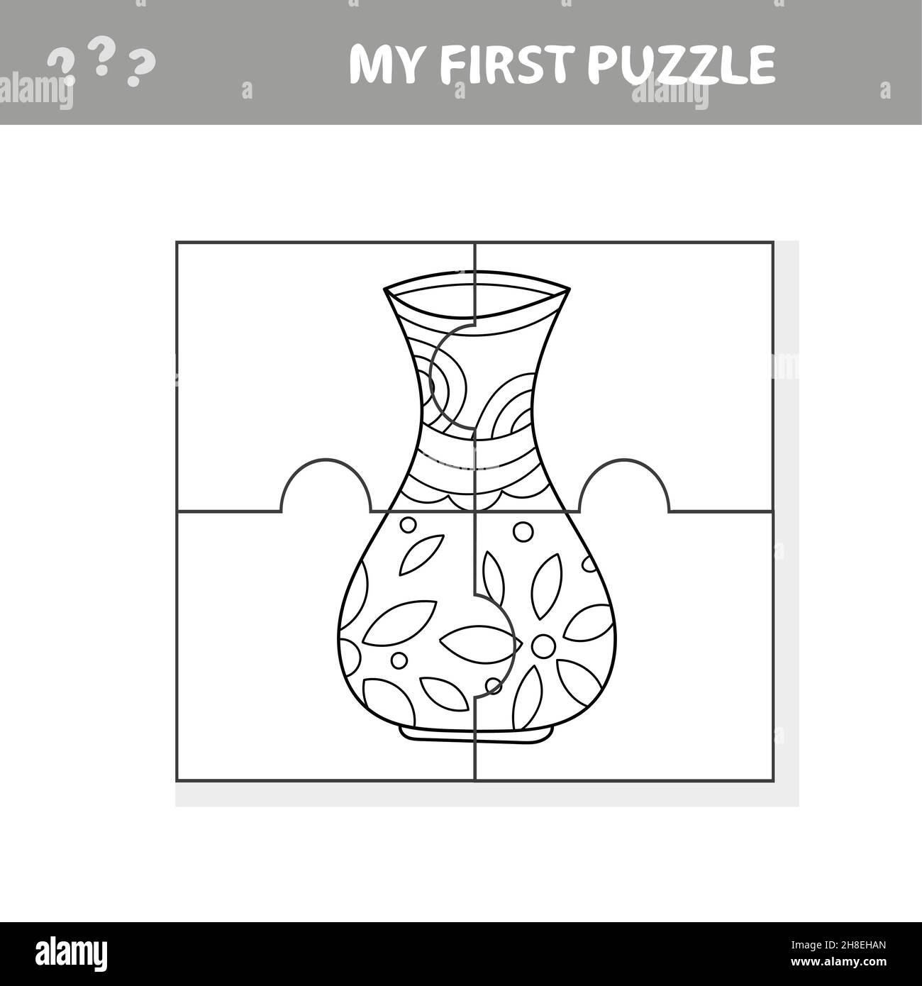 Puzzle pieces black shapes hi