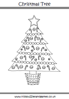 Christmas tree loring page