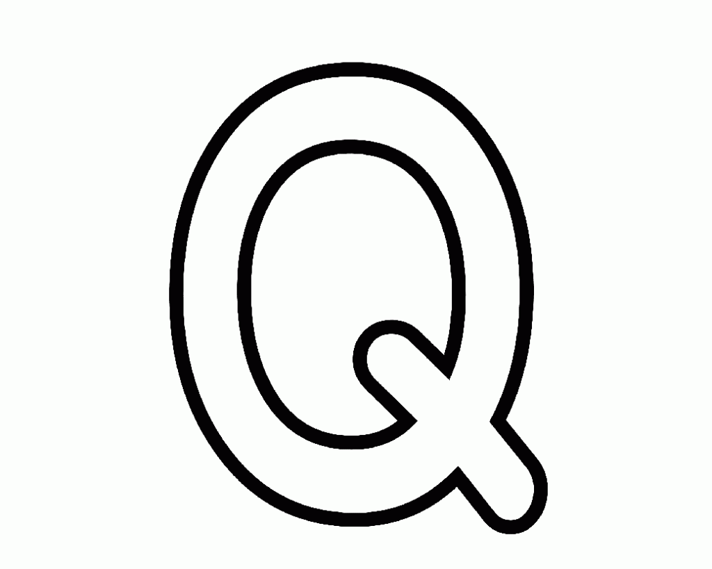 Letter q coloring page for kids