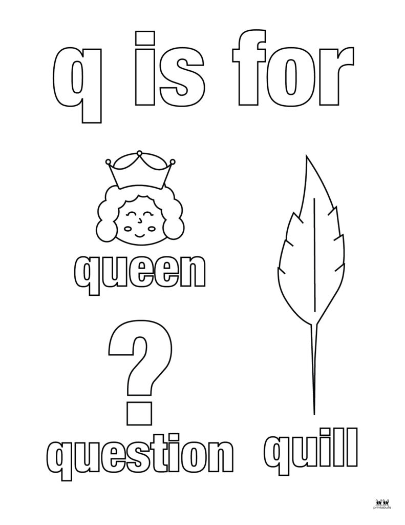 Letter q coloring pages