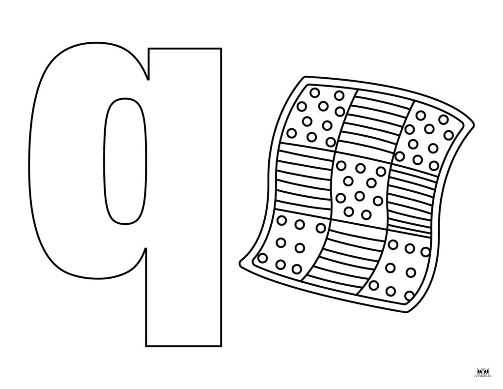 Letter q coloring pages