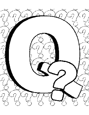Letter q coloring page