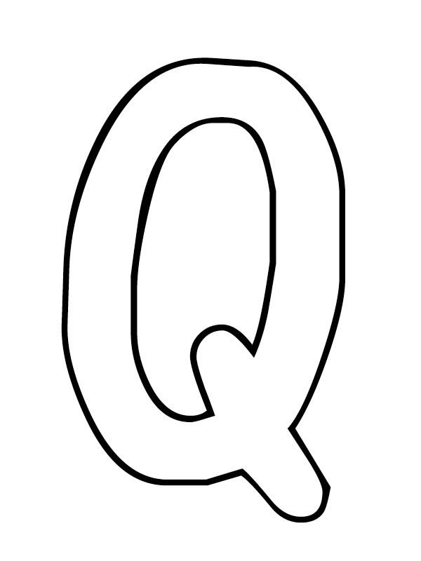Letter q coloring page