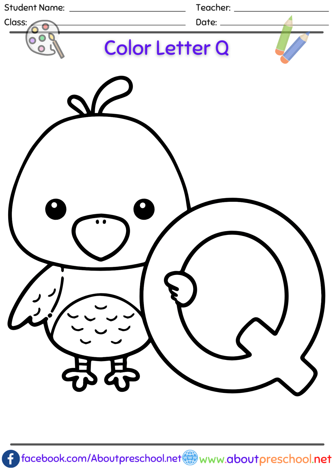 Letter q coloring page archives