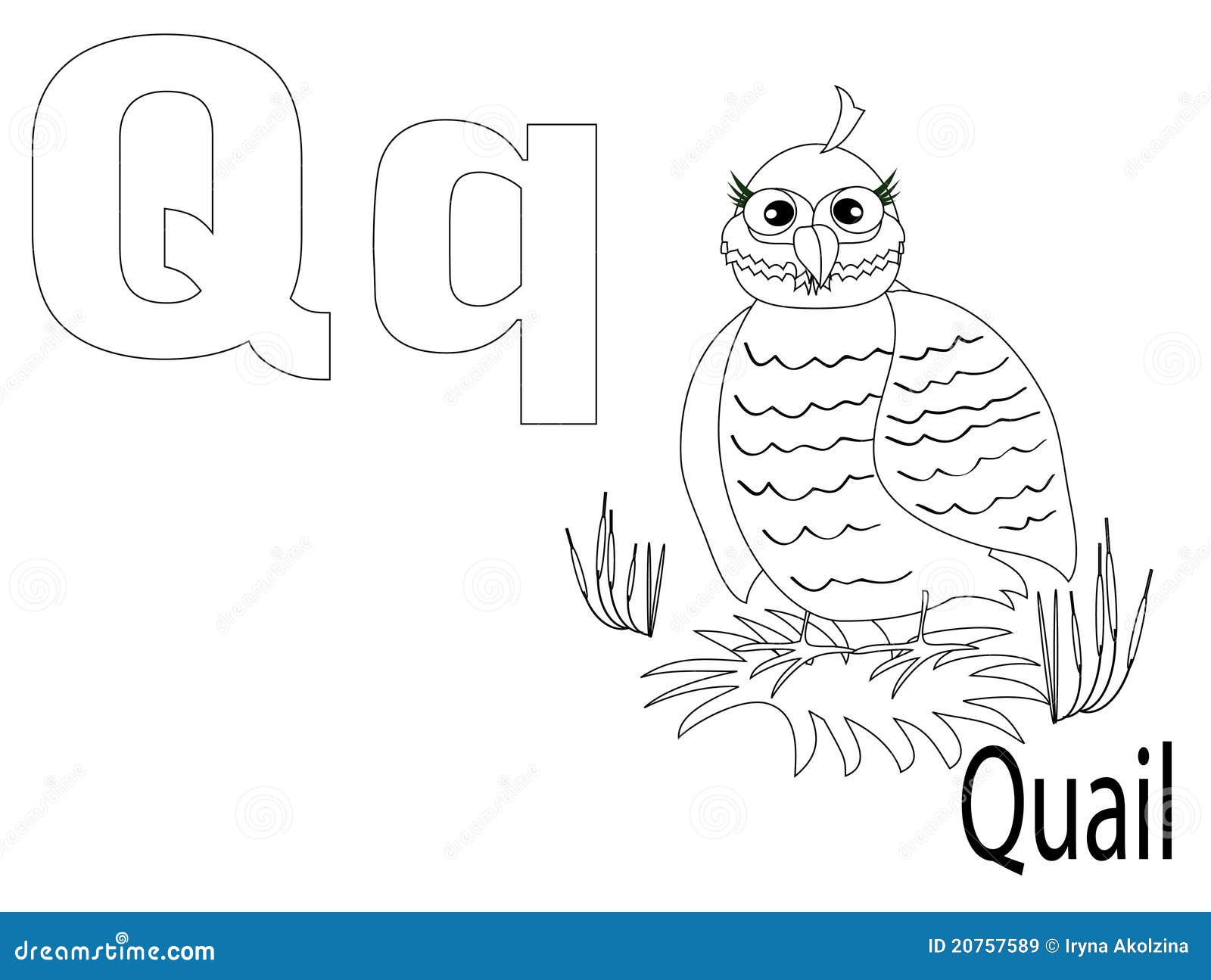 Coloring alphabet for kidsq stock vector