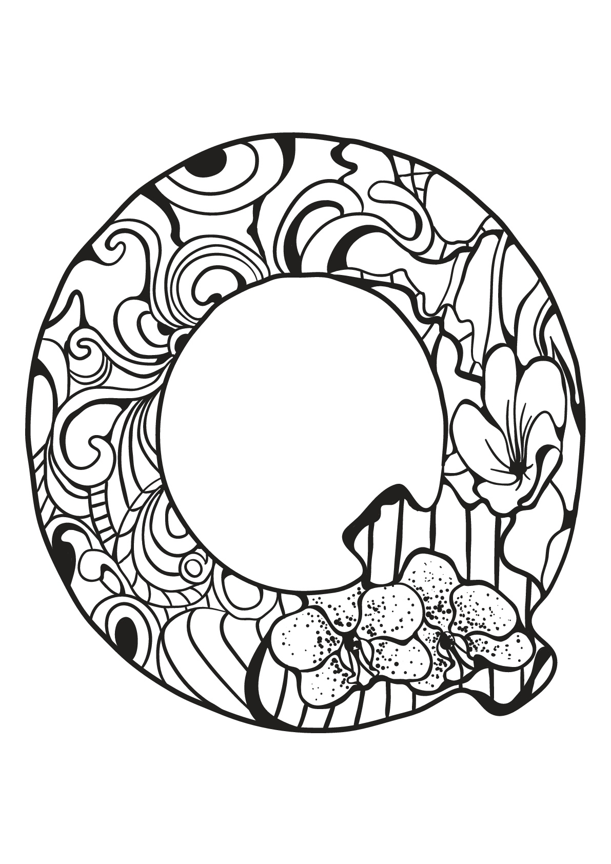 Alphabet free to color for children q