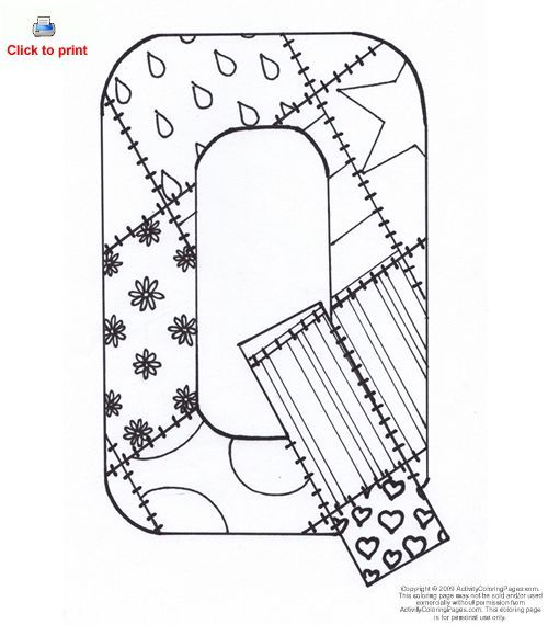 Good color page print outs letter q crafts preschool coloring pages learning letters