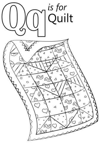 Letter q is for quilt coloring page from letter q category select from printable crafts of cartâ letter q crafts preschool coloring pages letter a crafts