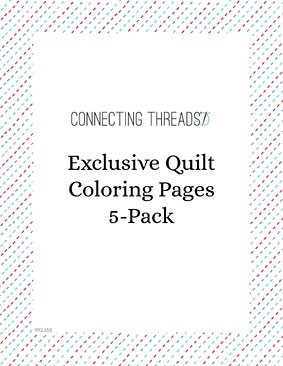 Quilt design coloring page pack