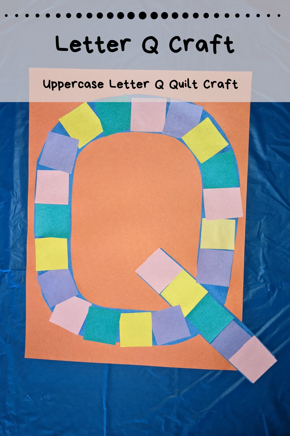 Uppercase letter q craft for preschool