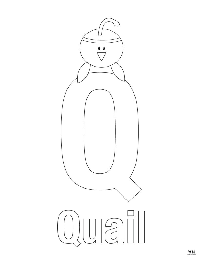 Letter q coloring pages