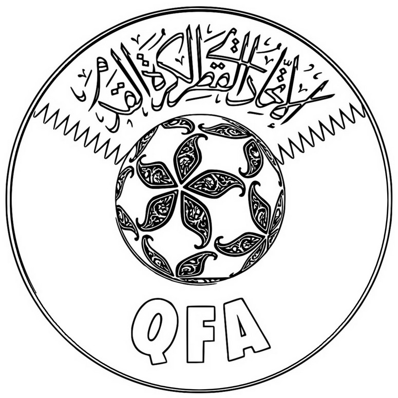 Coloring page fifa world cup qatar team logo