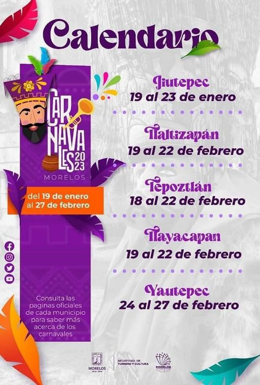 Calendario de carnavales en morelos