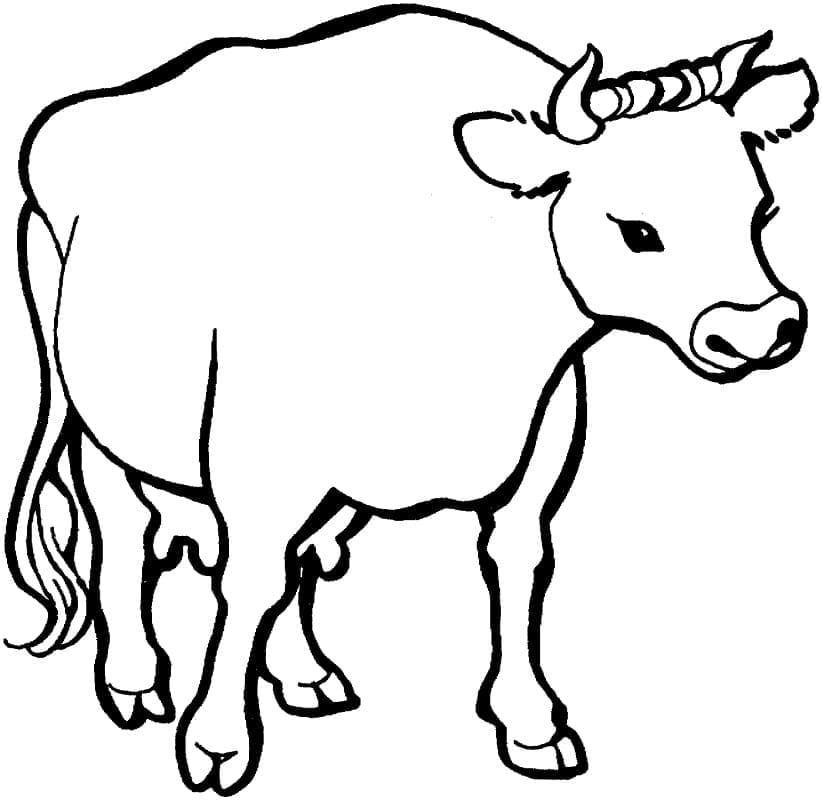 Print cow coloring page