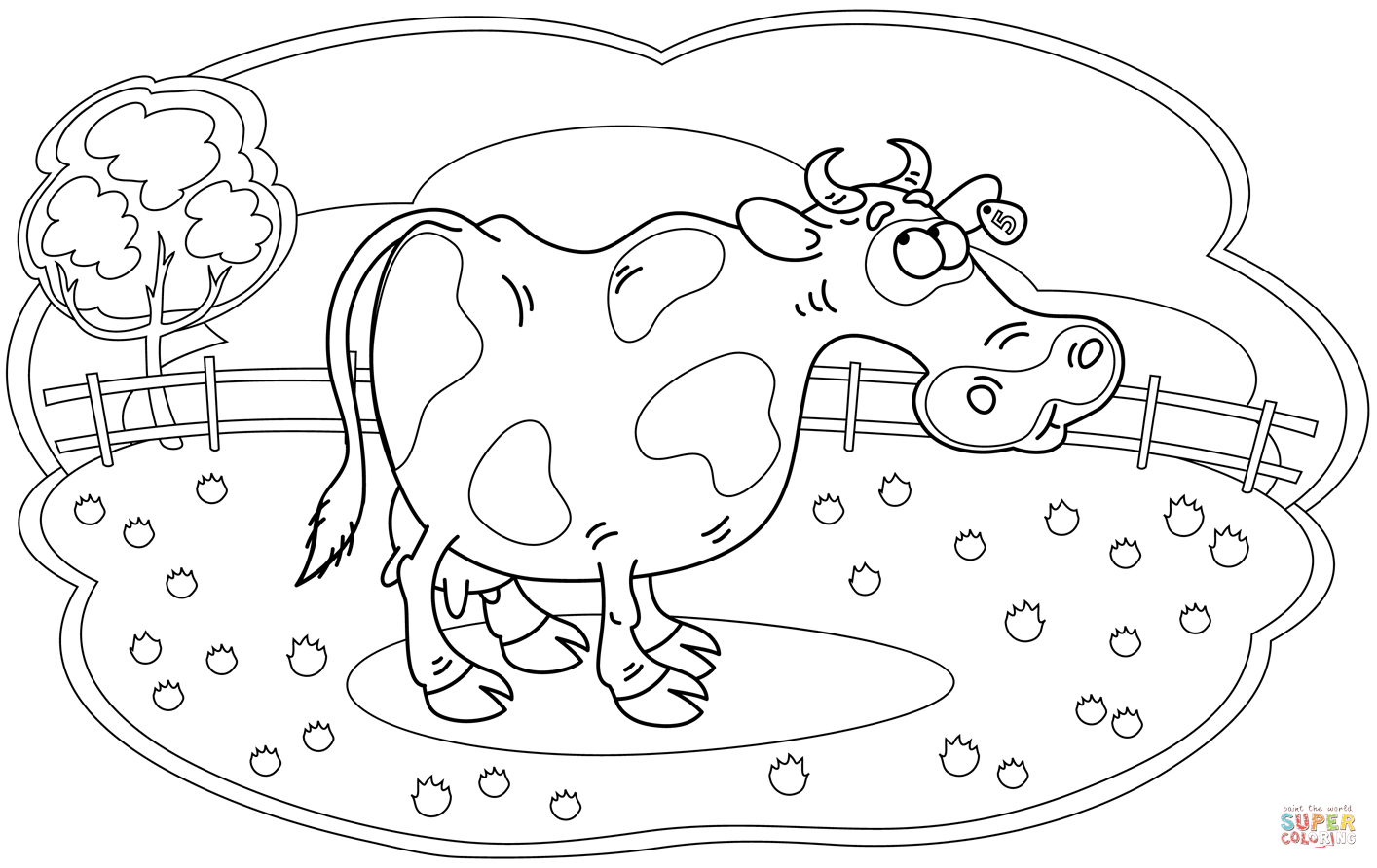 Dibujo de vaca para colorear dibujos para colorear imprimir gratis