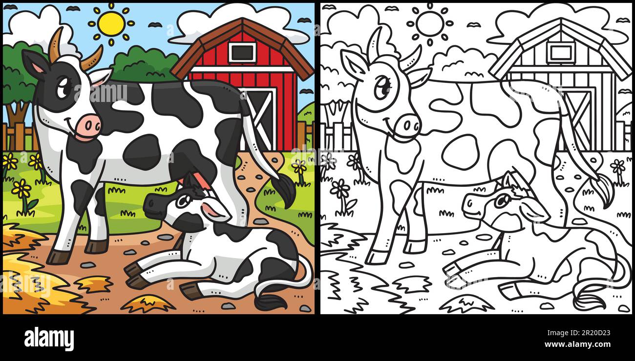 Dibujo de color de vaca fotografãas e imãgen de alta roluciãn