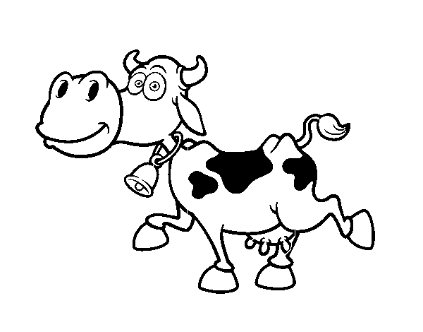 Dairy cow coloring page