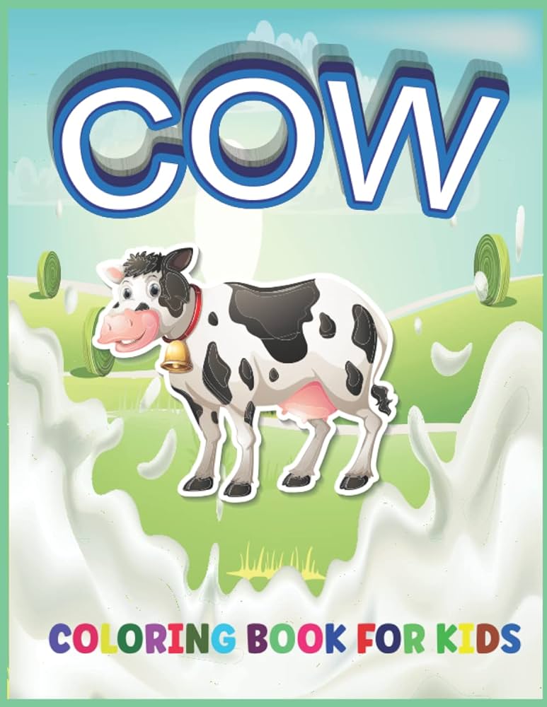 Cow coloring book for kids cute coloring pages with cows and cattle at farm book filled with cow designs press fa libros