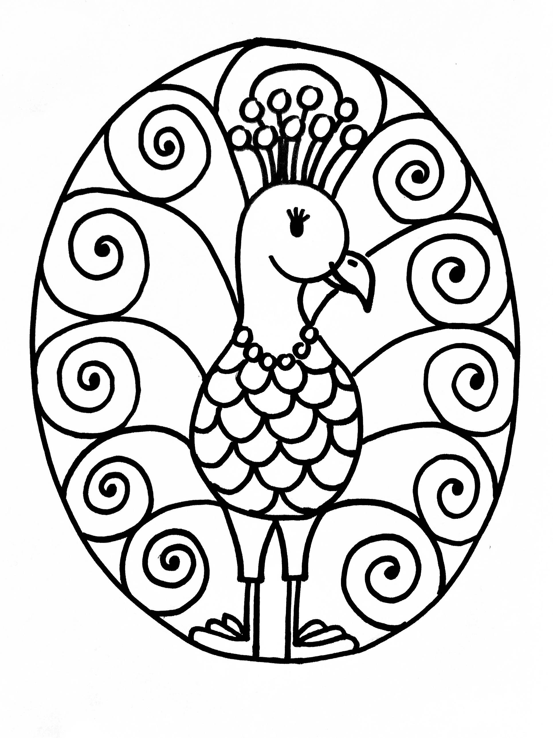 Pavo real pavo real pãginas para cortar y colorear para ti