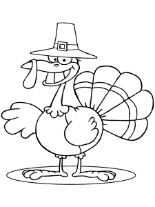 Dibujos para colorear del pavo domãstico o guajolote