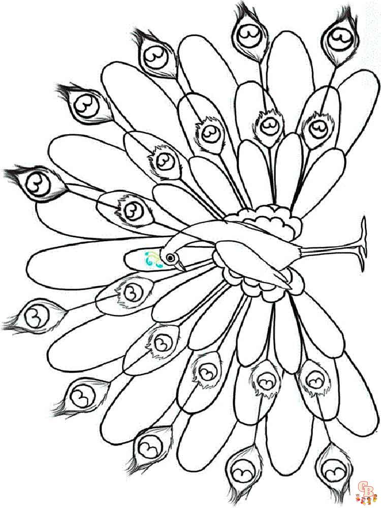 Ultimate peacock coloring pages para niãos