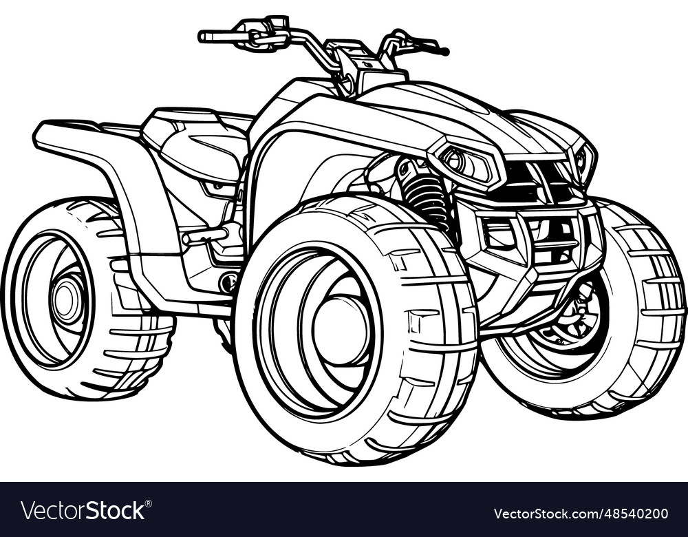 Quad bike royalty free vector image