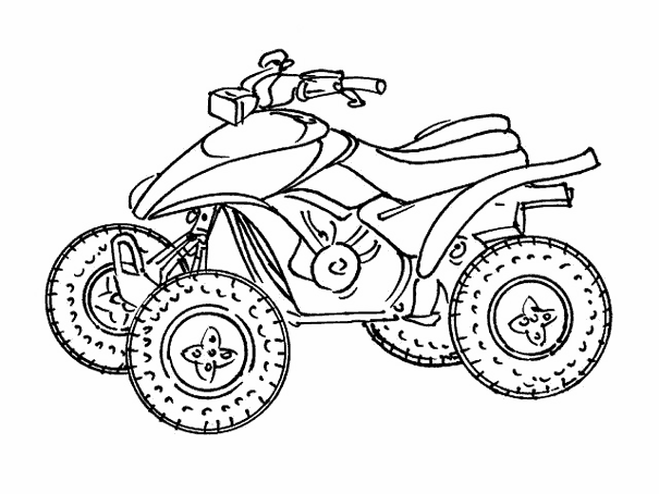 Quad atv transportation â free printable coloring pages