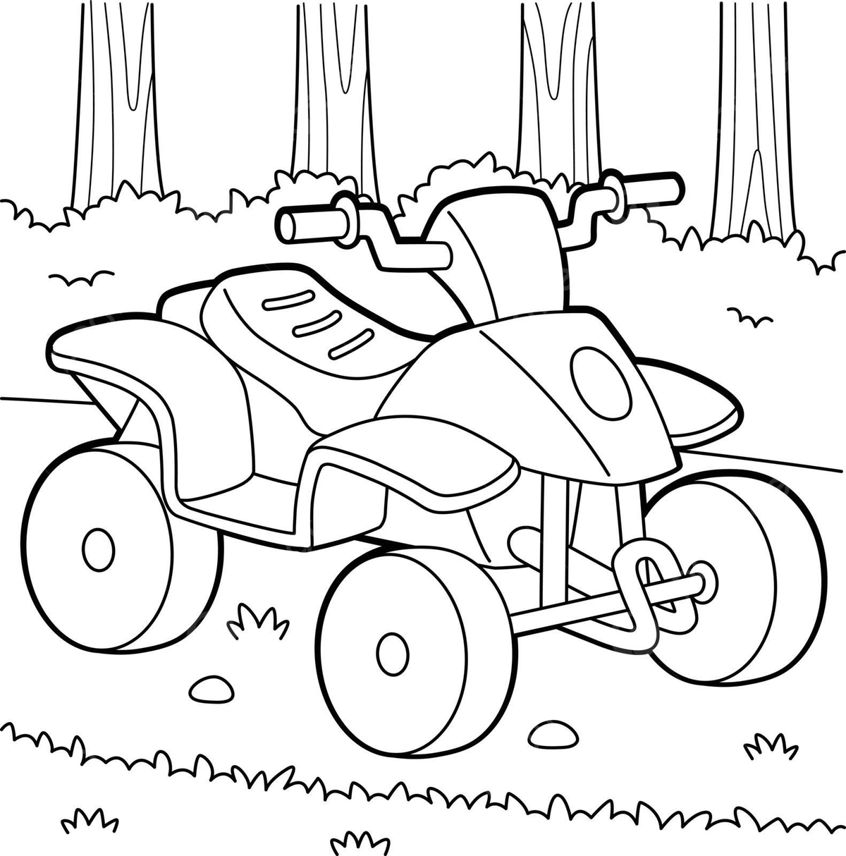 Quad bike vehicle coloring page for kids vector colouring book quad vector vector colouring book quad png and vector with transparent background for free download