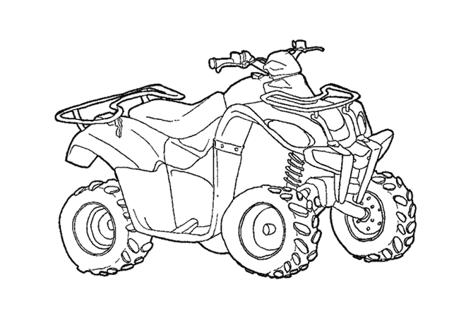 Quad atv transportation â free printable coloring pages
