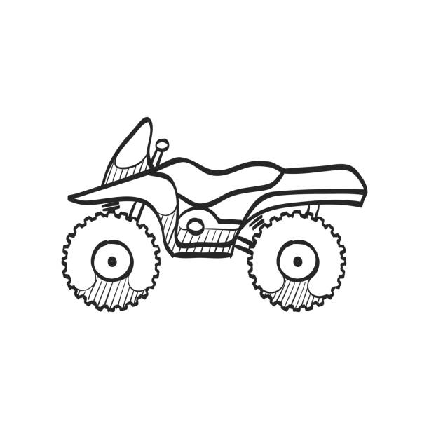 Sketch icon all terrain vehicle stock illustration