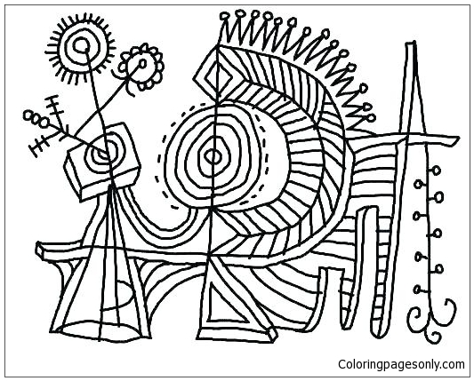 Dibujo de cuadros famosos para adultos para colorear