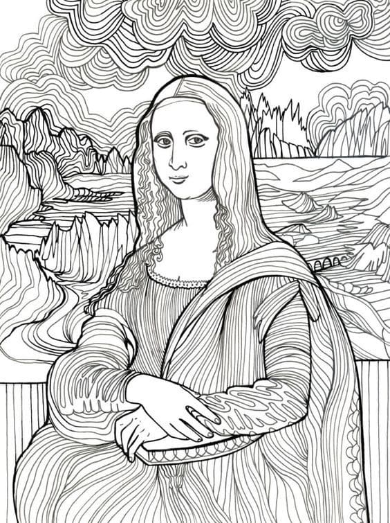 Detalles mãs de dibujos cuadros famosos para colorear mejor