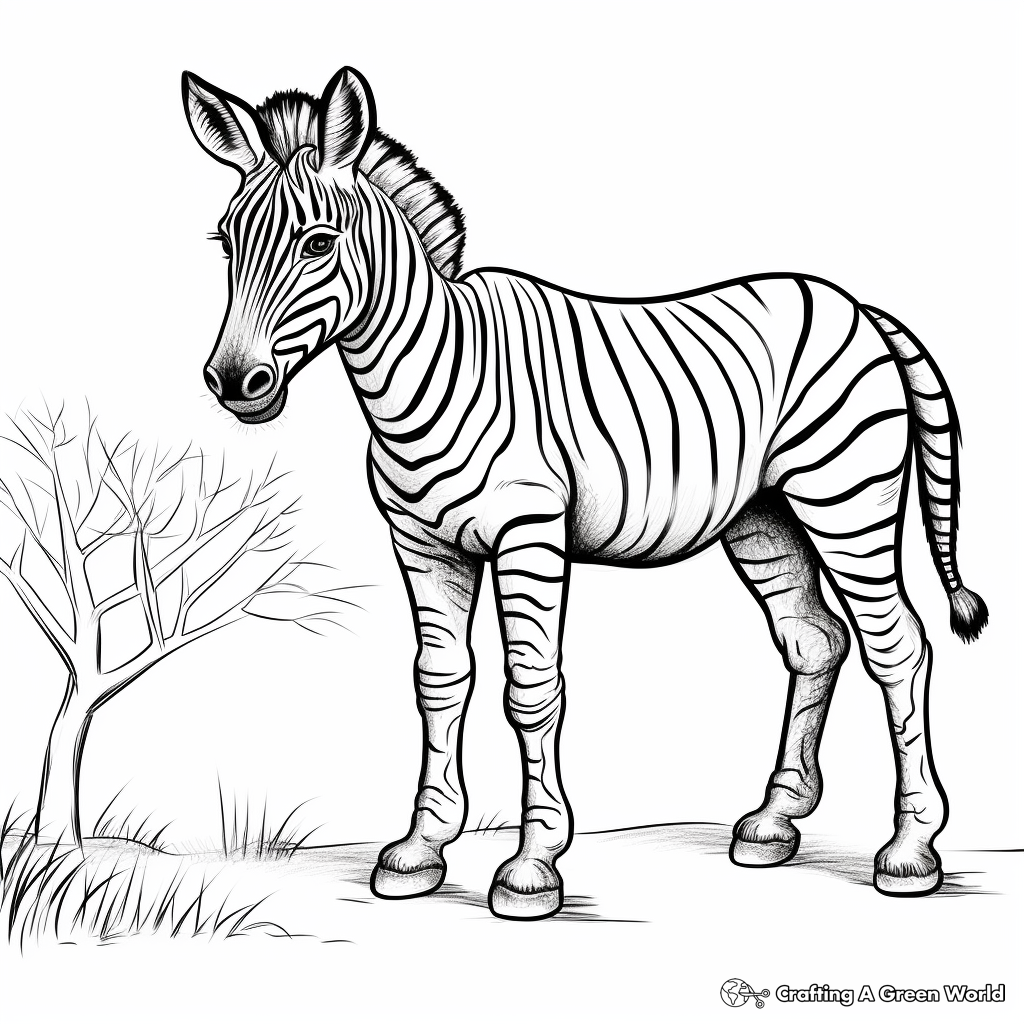 Zebra coloring pages
