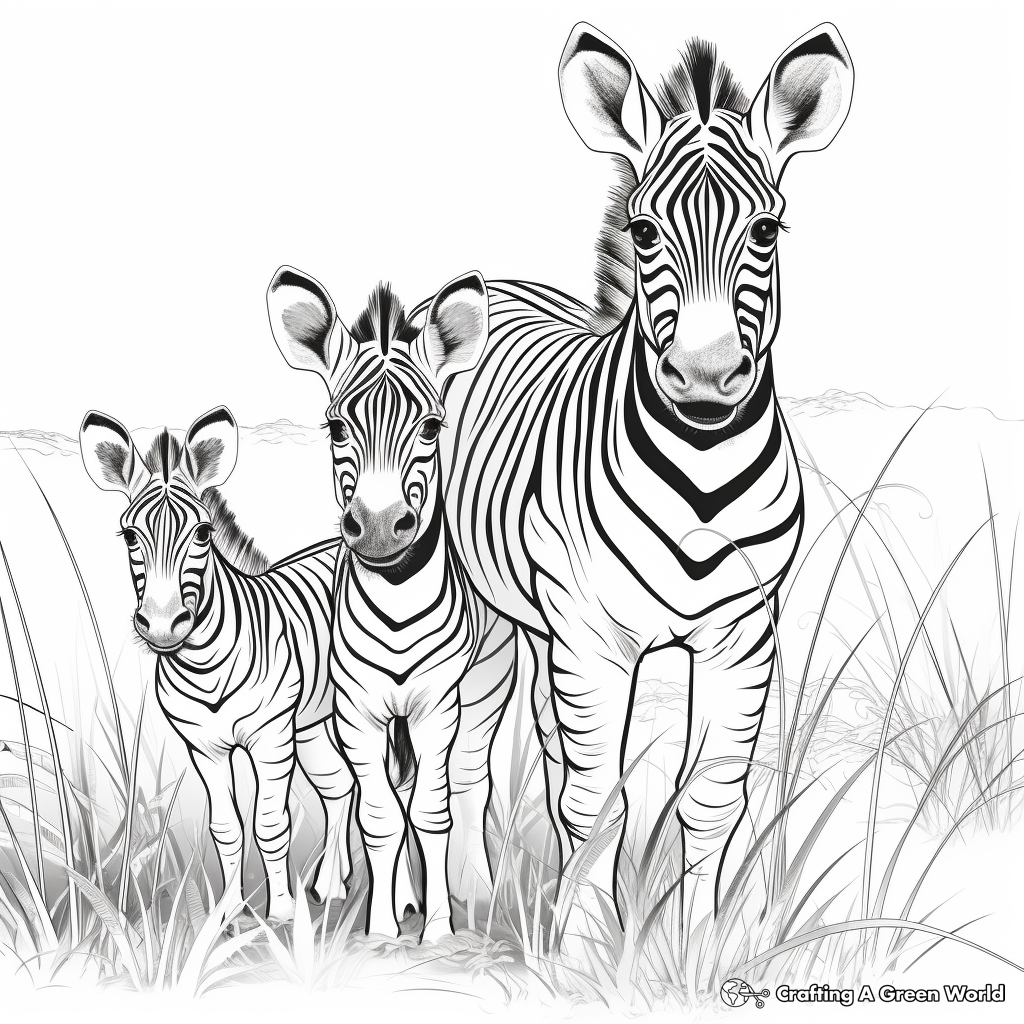 Zebra coloring pages