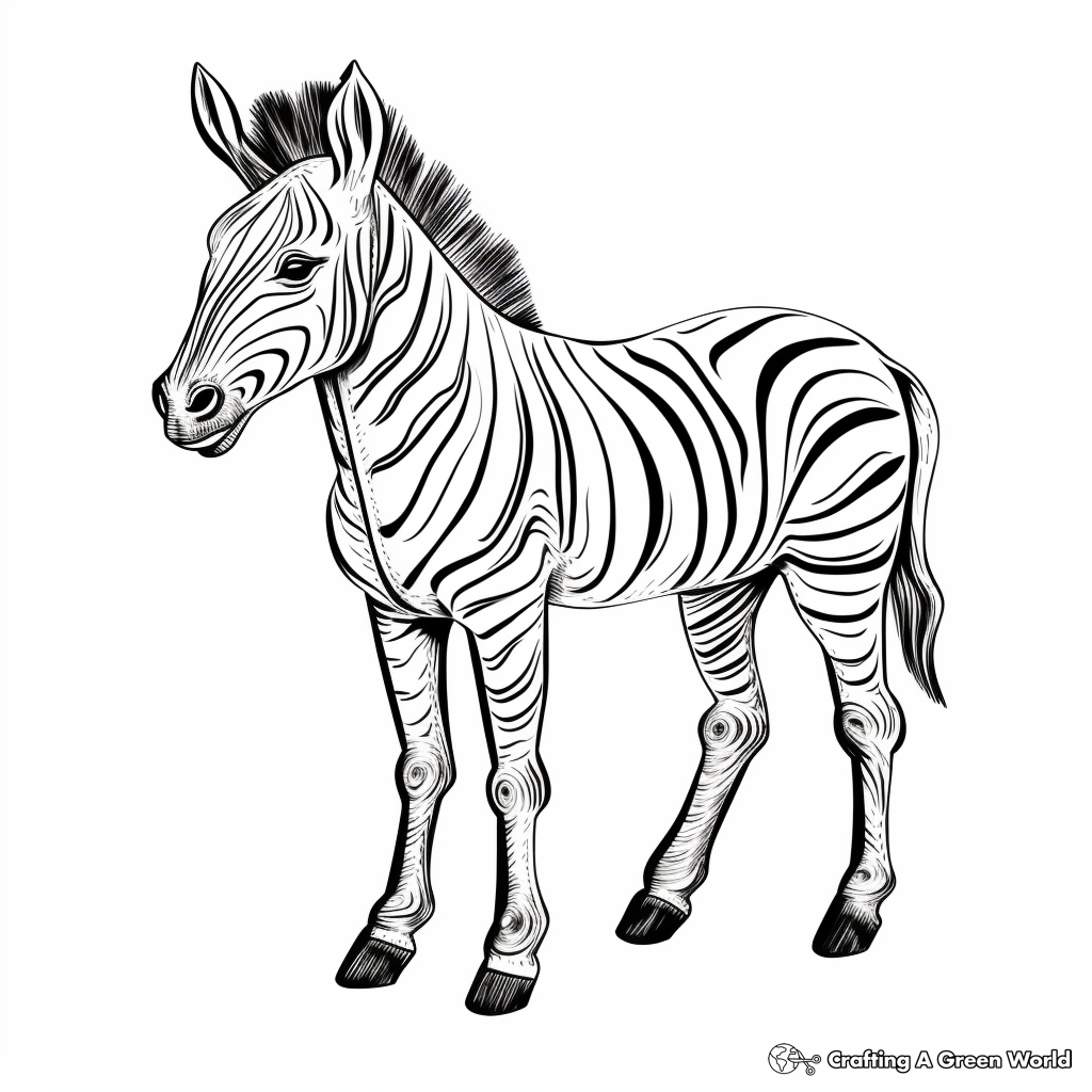 Zebra coloring pages
