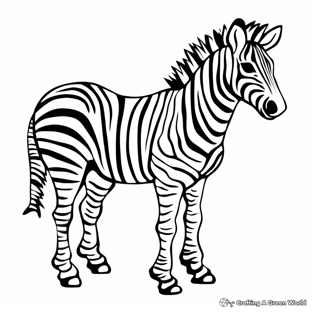 Zebra coloring pages
