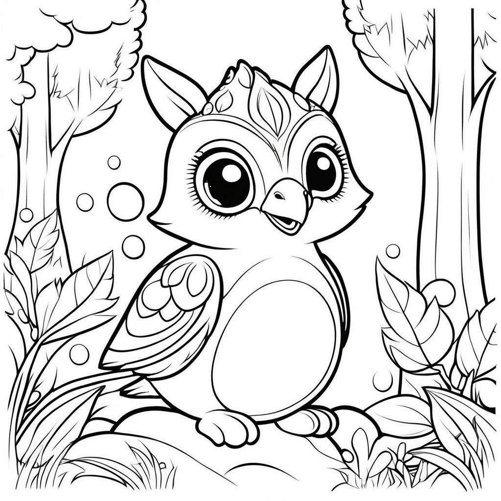 Quail cartoon coloring pages