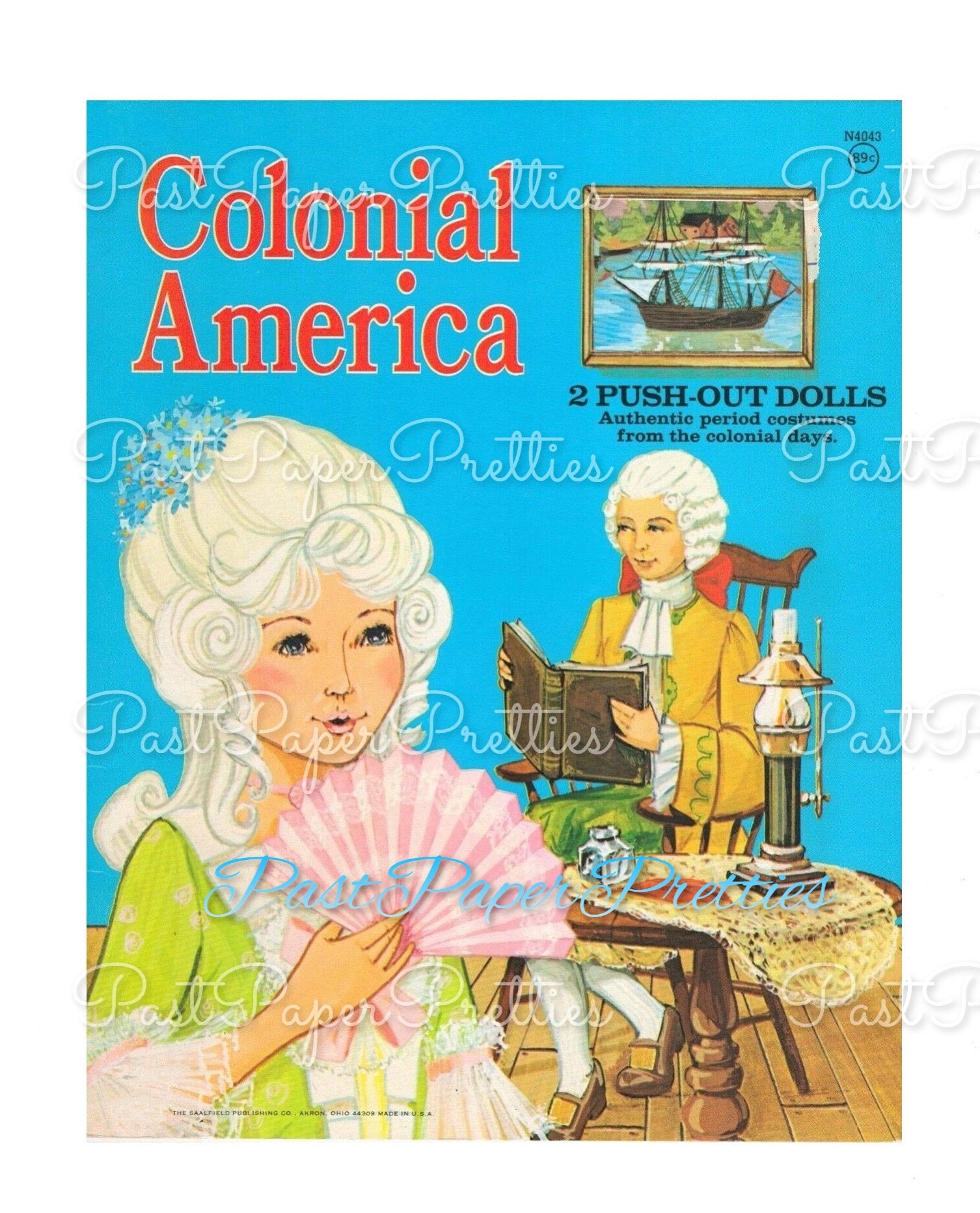 Vintage paper dolls colonial america c pdf printable instant digital download pilgrim quaker couple authentic period costumes