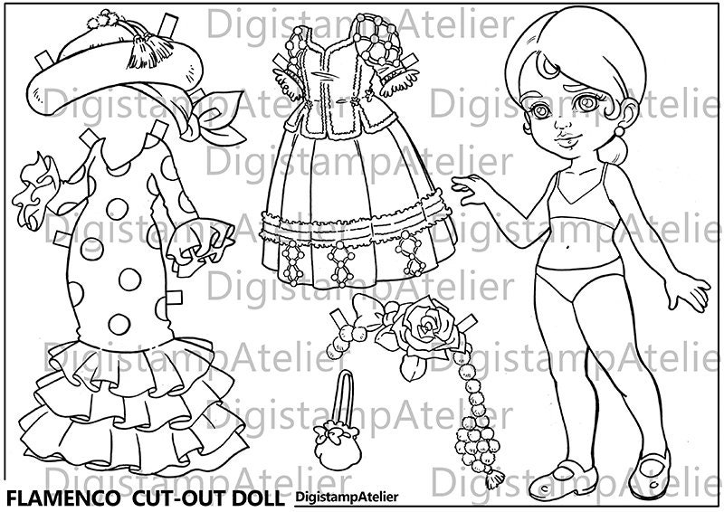 Cut out coloring book