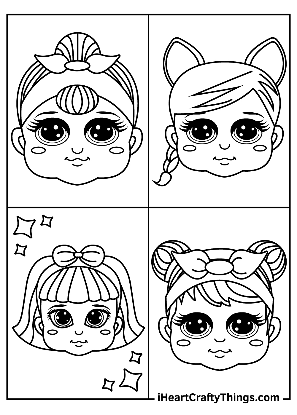 Dolls coloring pages free printables