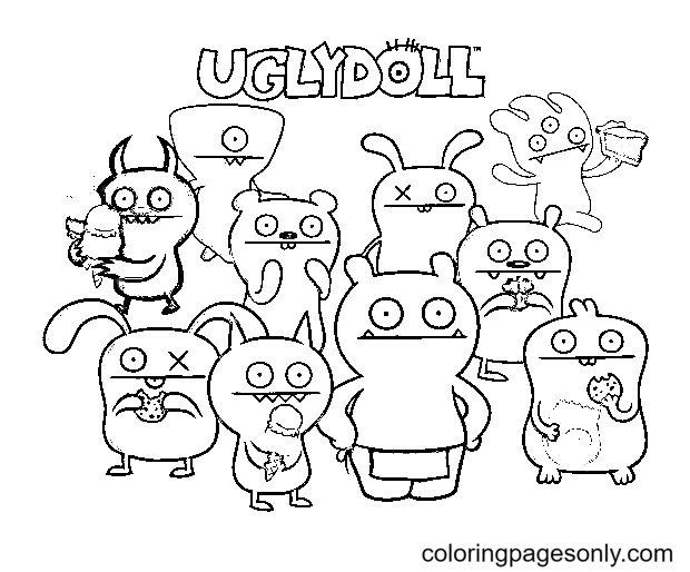 Uglydolls coloring pages printable for free download