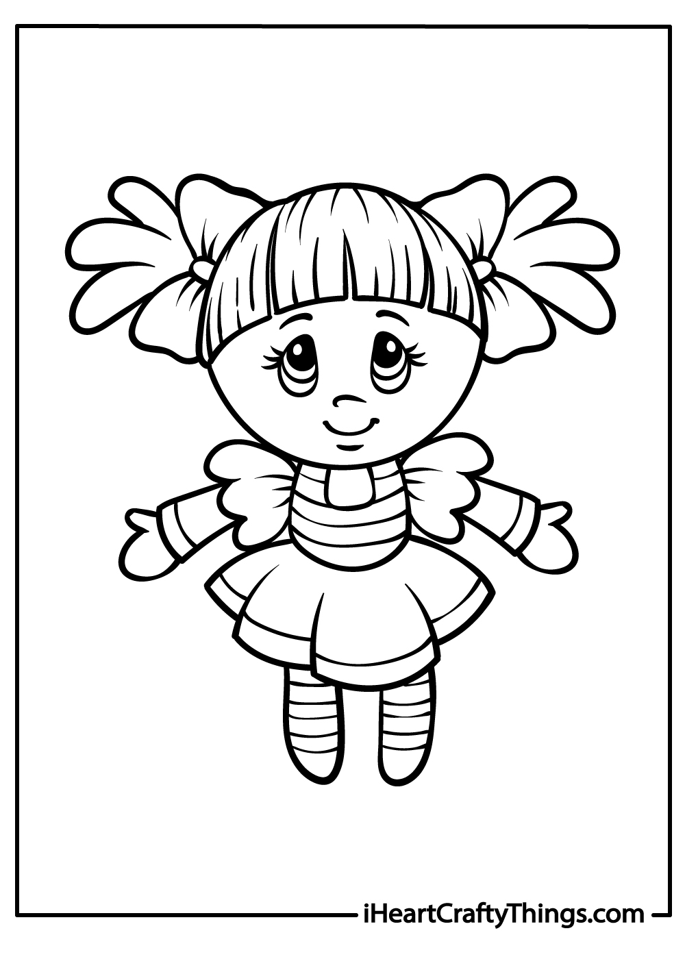 Dolls coloring pages free printables