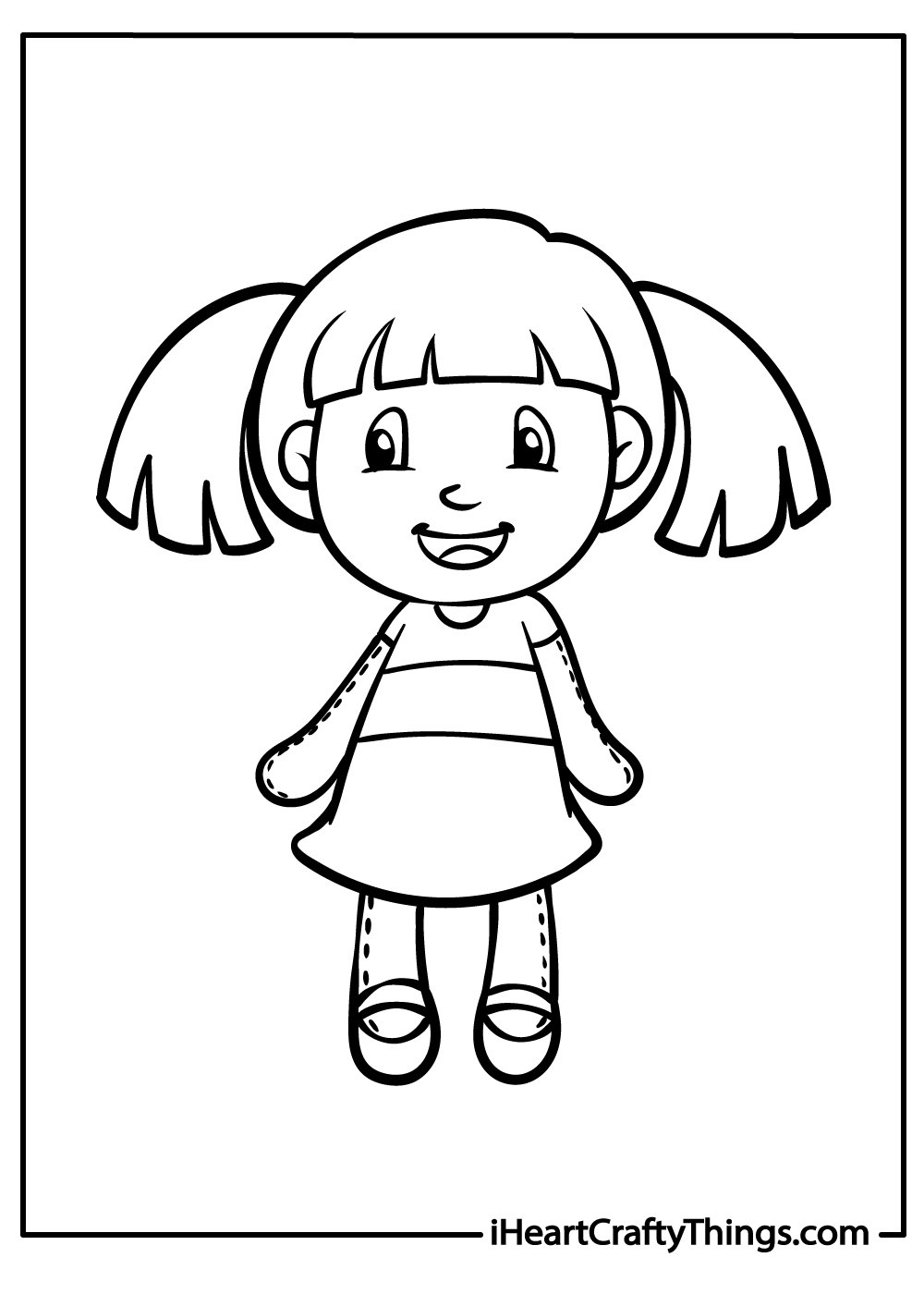 Dolls coloring pages free printables